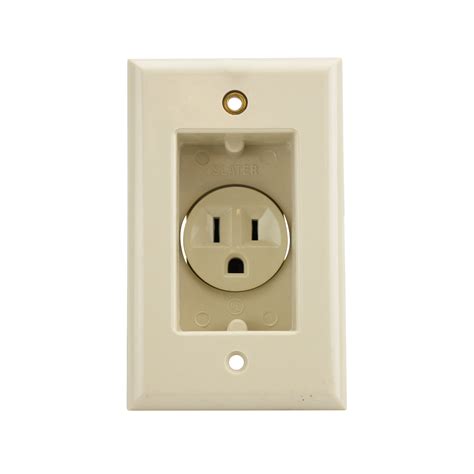 clock electrical box|Clock Hanger Receptacles Recessed with Smooth Wall Plate 15A .